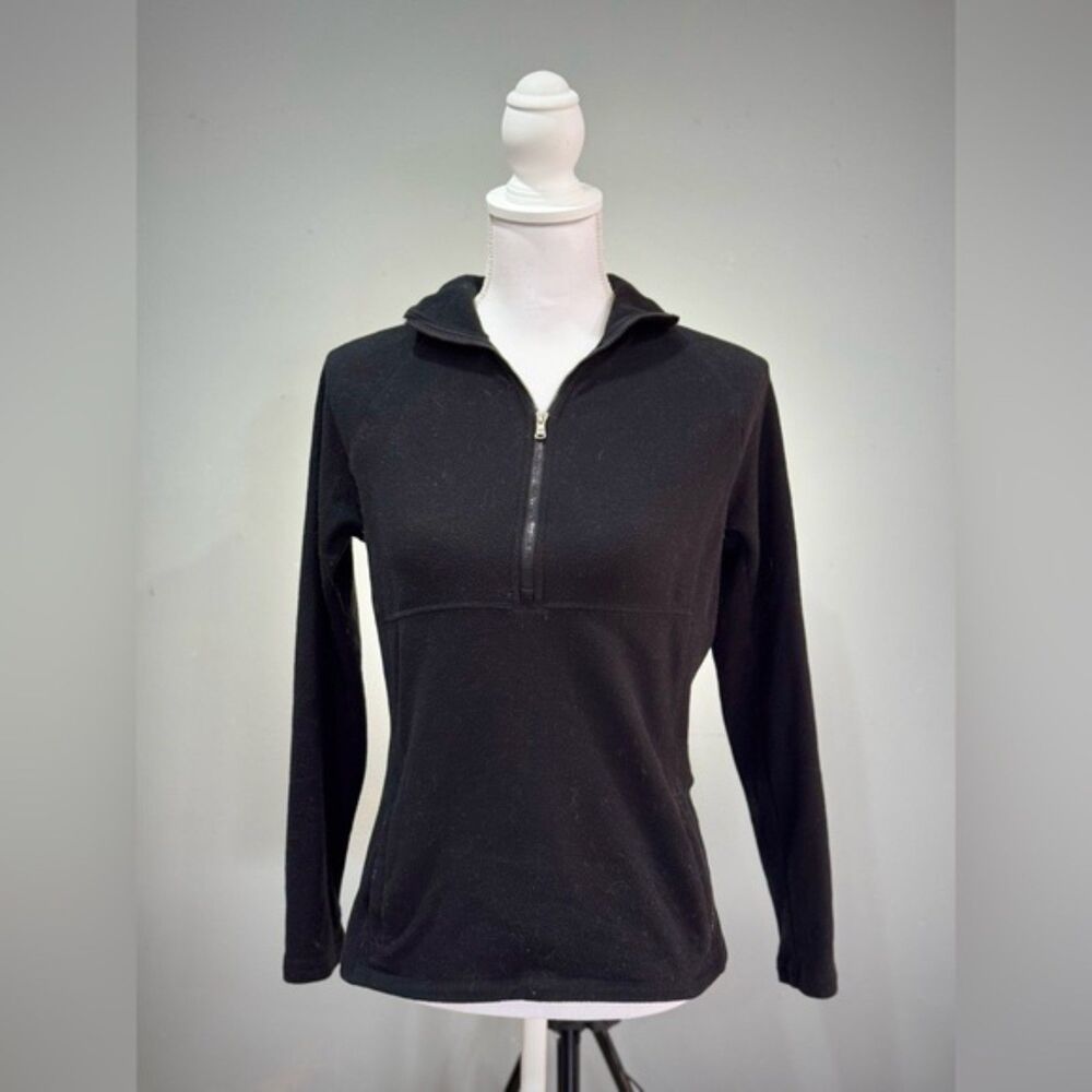 SALE! Black Chaps Sport 1/2 Zip Fleece Jacket Size S EUC
